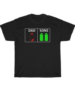 Funny Dad of Two Sons Father's Day Gift tshirt