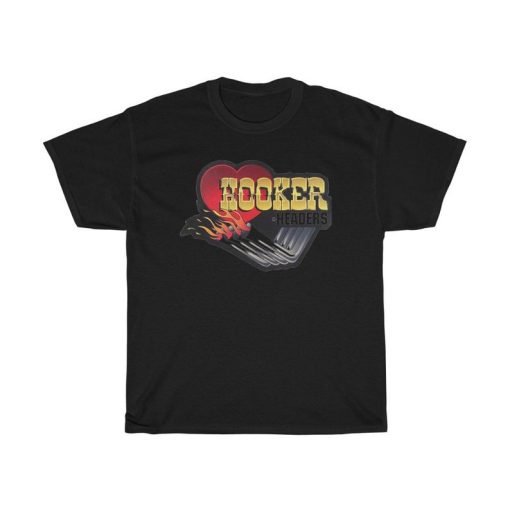 Hooker Headers Racing Logo Men's Black T-Shirt