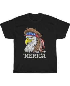 Merica Bald Eagle 4th July T-Shirt
