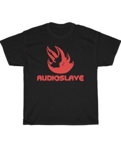 New AUDIOSLAVE Rock Band Logo Mens Black T-Shirt
