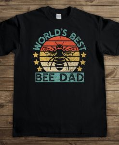 World's Best Bee Dad T-shirt, Vintage Funny Beekeeping Father's Day Gift