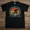 World's Best Cycling Dad T-shirt for Men, Vintage Funny Cyclist Father's Day Gift Tshirt