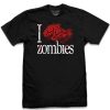 Pins & Bones Zombie Shirt, I Heart (Brain) Zombies, Cool Horror T-Shirt