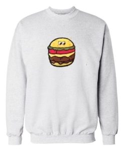 Burger Grey white Sweatshirt
