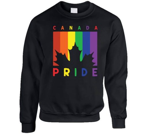 Canada Pride Colours Rainbow Vertical Stripes Sweatshirt