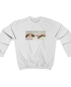 Creation of Adam - Sweatshirt - Aesthetic T-Shirt,Renaissance,Aesthetic,Aesthetic Clothing, Trending, Michelangelo