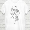 Smoking Girl t-shirt,Abstract t-shirt