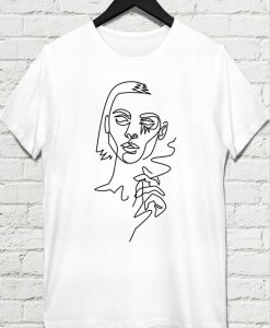 Smoking Girl t-shirt,Abstract t-shirt