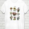 Vintage flowers T-shirt,Botanical t-shirt,Garden T-shirt
