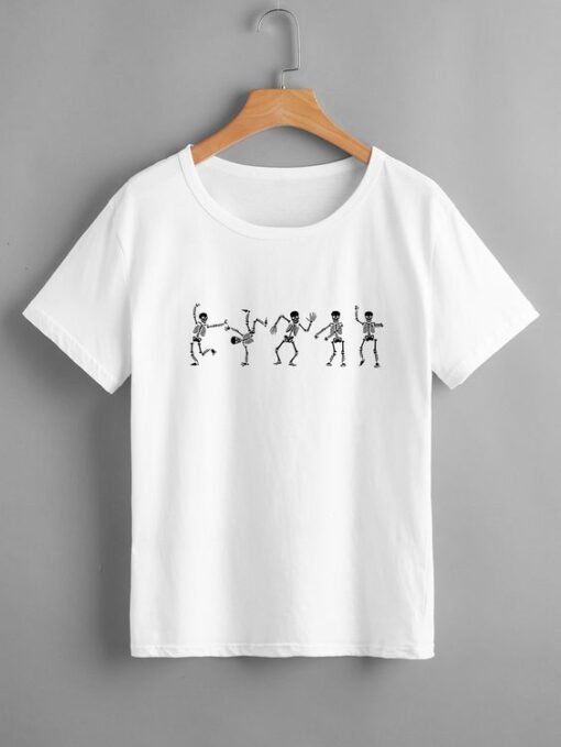 Skull Print dance t-shirt thd