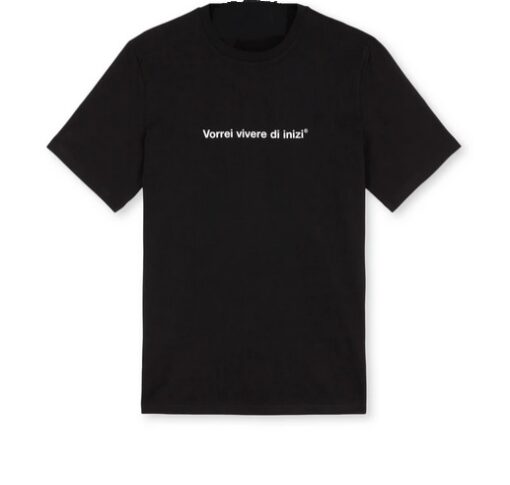 Vorrei vivere di inizi T-shirt quote thd