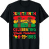 Juneteenth Celebrating Black Freedom 1865 T Shirt thd