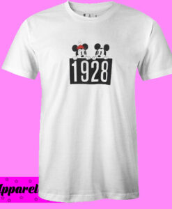 1928 Mickey and Minnie Mouse fashionable T Shirt