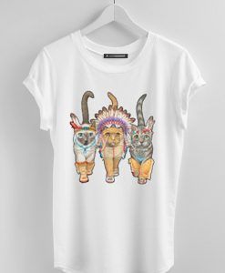 3 Indian Cat tshirt ZNF08