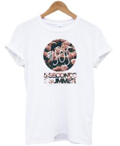 5 Seconds Of Summer flower T shirt THD