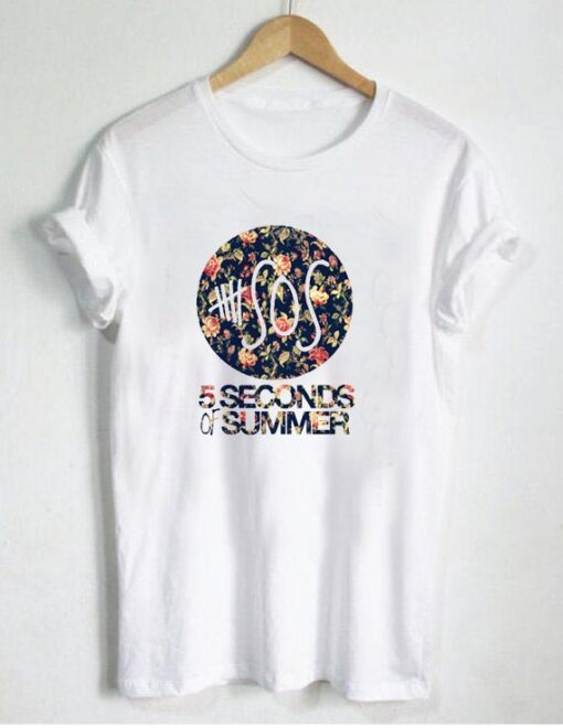 5 Sos floral logo T Shirt Size S,M,L,XL,2XL,3XL