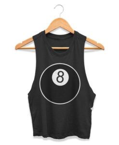 8 Ball Eight Ball Gambler Billiards Womans Crop Tanktop AY