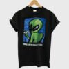 90s Distressed Smoking Alien Grunge T Shirt KM