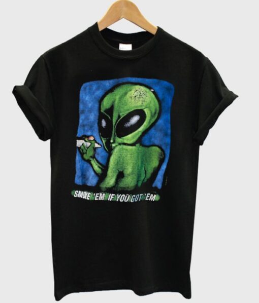 90s-Distressed-Smoking-Alien-Grunge-Tshirt thd