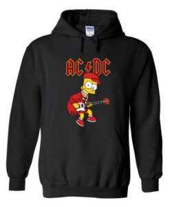 ACDC simpson playing guitar hoodie ZNF08