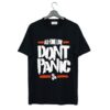 ALL TIME LOW Black DON’T PANIC Skull T Shirt KM