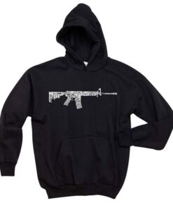 AR 15 2nd Amendment Word Art Hoodie DAP