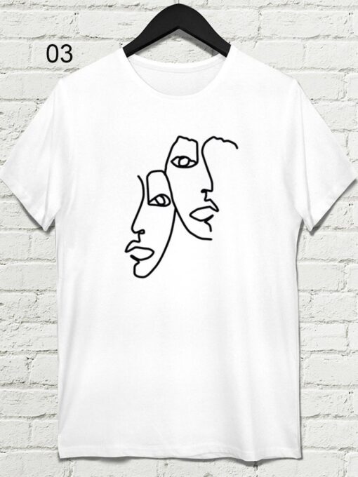 Abstract Face T shirt