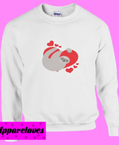 Adorable Valentines Day Sloth Sweatshirt