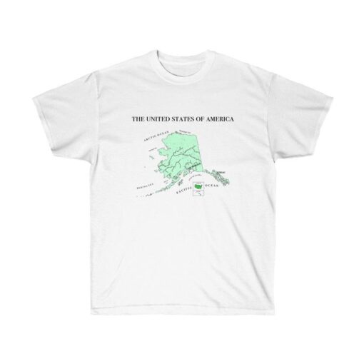 Alaska Map United States of America AK USA Tshirt THD