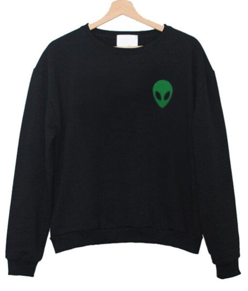 Alien Head Green Sweatshirt THD