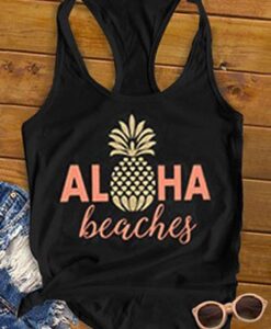 Aloha Beaches Pineapple Racerback Tank ZNF08