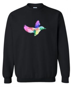 Amazingphil Geometric Rainbow Hummingbird Sweatshirt