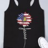 American Flag Jesus Flower Tank ZNF08