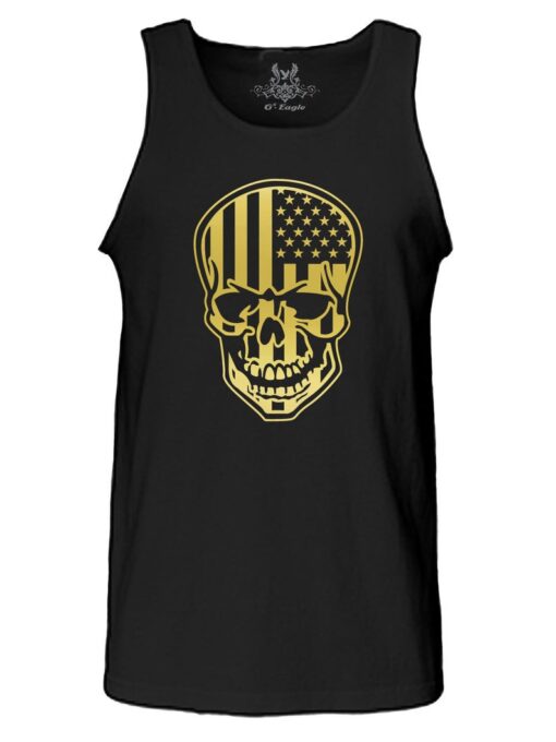 American Flag Skull Tank Top