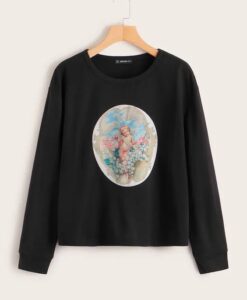 Angel Print Sweatshirt ZNF08