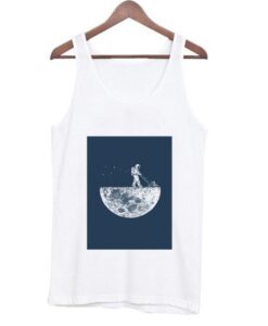 Astronaut Mowing The Moon Tanktop ZNF08