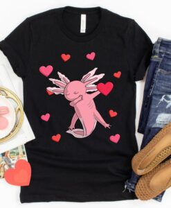 Axolotl Dabbing Valentine TSHIRT ZNF08