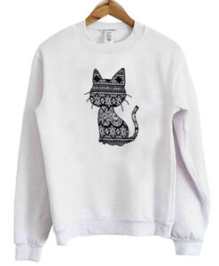 Aztec Patterned Cat Sweatshirt