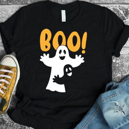 BOO HALLOWIN BLACK TSHIRT ZNF08