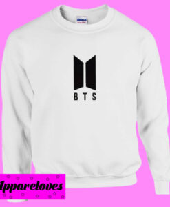 BTS Logo White Sweatshirt