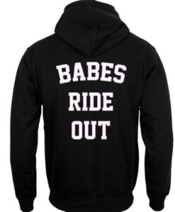 Babes ride out hoodie BACK ay