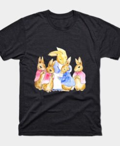 Baby Peter Rabbit And His Family Watercolor T Shirt ZNF08