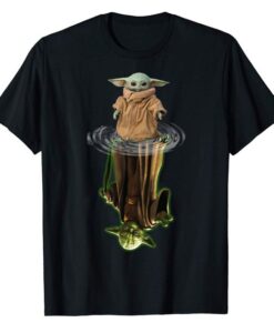 Baby Yoda and Yoda Water Reflection Shirt