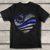 Back The Blue American Flag Sunflower Police Lovers TShirt