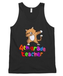 Back To School 4Th Grade Teacher Dabbing Cat Dab Unisex Tank Top ZNF08