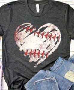 Baseball heart T Shirt ZNF08