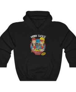 Beavis and Butt-Head Work Sucks Hoodie thd