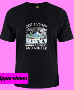 Bernese Mountain And Winter T ShirtBernese Mountain And Winter T Shirt