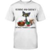 Black Cat Reading And Crochet Because Murder Is Wrong Shirt