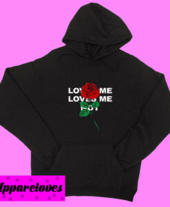 Black Loves Me Loves Me Not Hoodie pullover